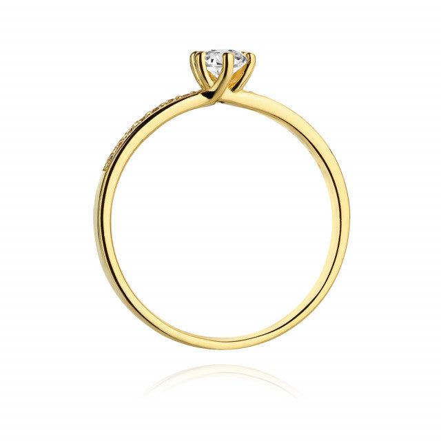 Inel Aur 14K cu Diamante Naturale 0.37 ct, imaginea 3 din 11