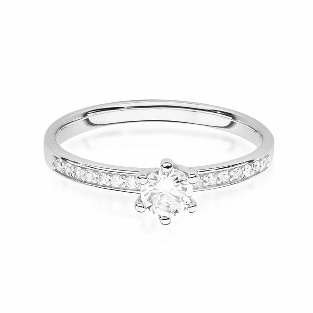 Inel Aur 14K cu Diamante Naturale 0.37 ct, imaginea 6 din 11