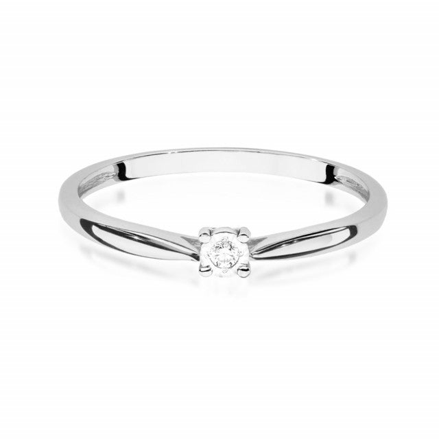 Inel Aur 14K cu Diamant Natural 0.01 ct, imaginea 5 din 11