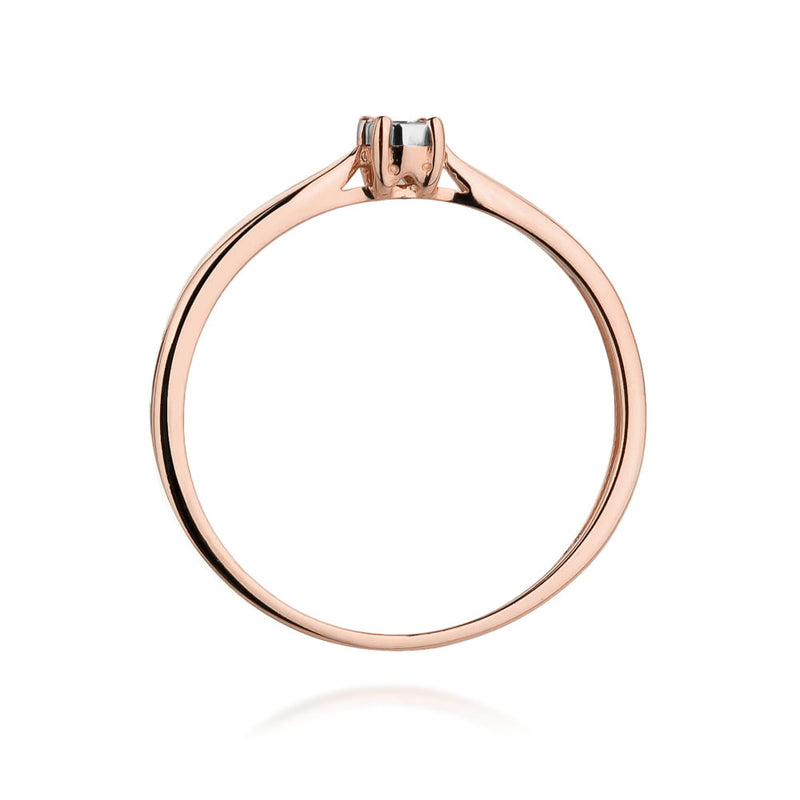 Inel Aur 14K cu Diamant Natural 0.01 ct, imaginea 10 din 11