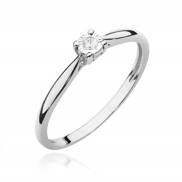 Inel Aur 14K cu Diamant Natural 0.03 ct, imaginea 4 din 11