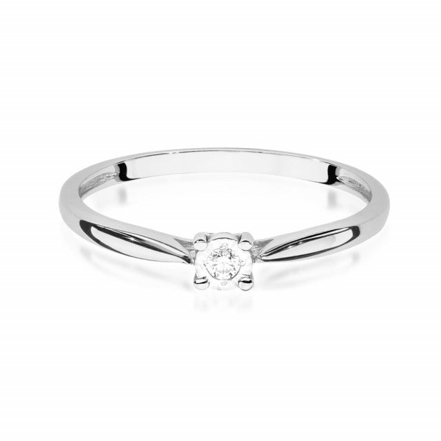 Inel Aur 14K cu Diamant Natural 0.03 ct, imaginea 5 din 11