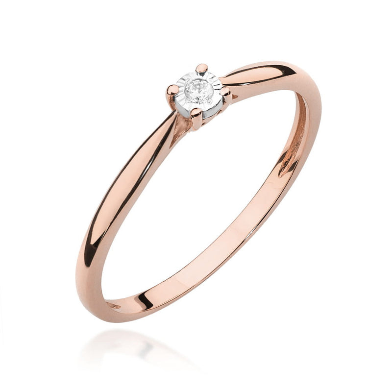 Inel Aur 14K cu Diamant Natural 0.03 ct, imaginea 8 din 11