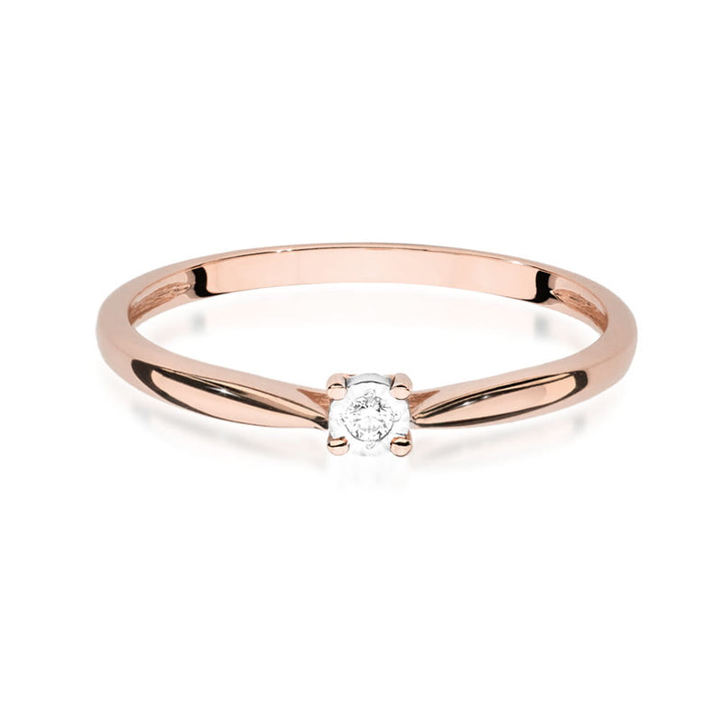 Inel Aur 14K cu Diamant Natural 0.03 ct, imaginea 9 din 11
