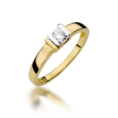 Inel Aur 14K cu Diamant Natural 0.10 ct