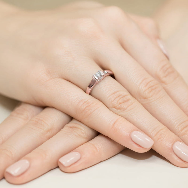Inel Aur 14K cu Diamant Natural 0.10 ct, imaginea 11 din 11