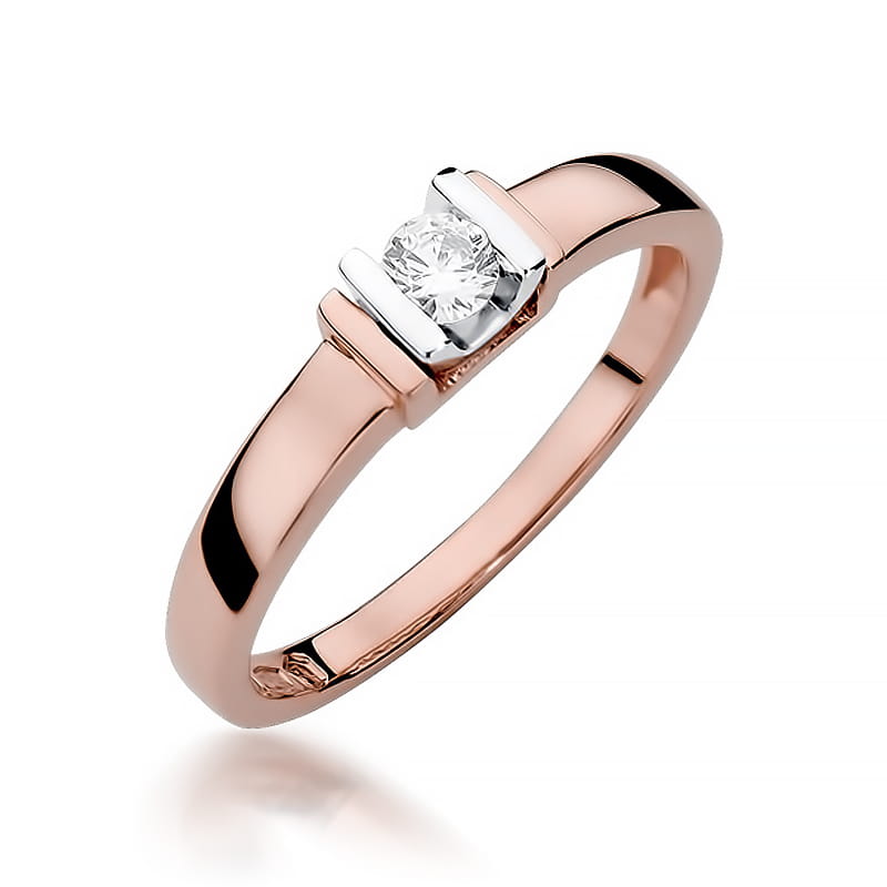 Inel Aur 14K cu Diamant Natural 0.10 ct, imaginea 8 din 11