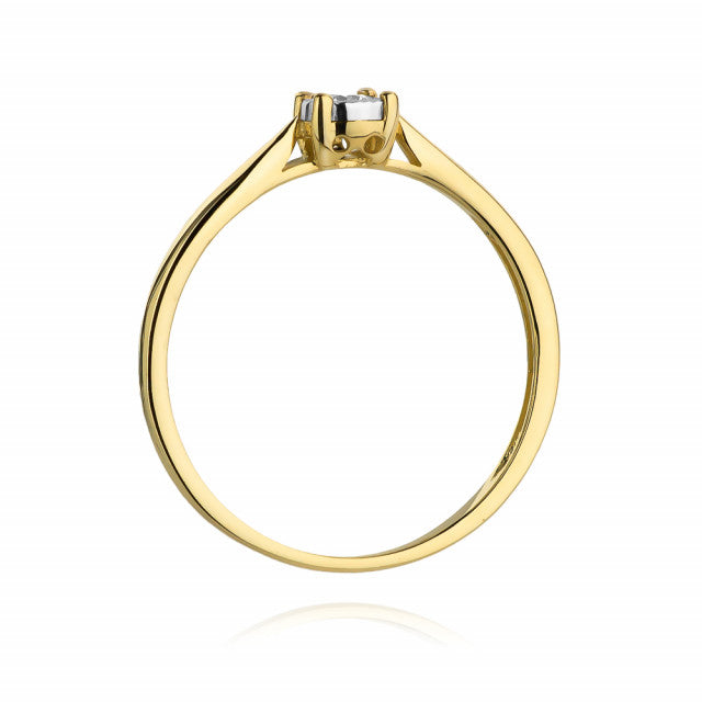 Inel Aur 14K cu Diamant Natural 0.08 ct, imaginea 3 din 11