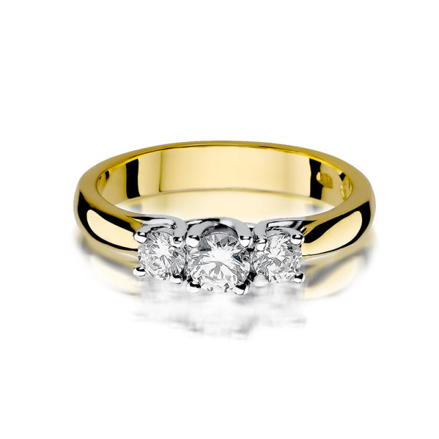 Inel Aur 14K cu Diamante Naturale 0.49 ct, imaginea 2 din 11
