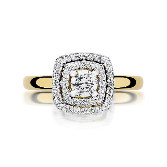 Inel Aur 14K cu Diamante Naturale 0.50 ct, imaginea 4 din 12