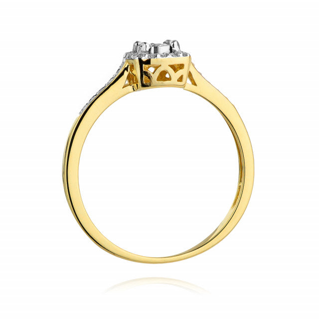 Inel Aur 14K cu Diamante Naturale 0.21 ct, imaginea 3 din 11