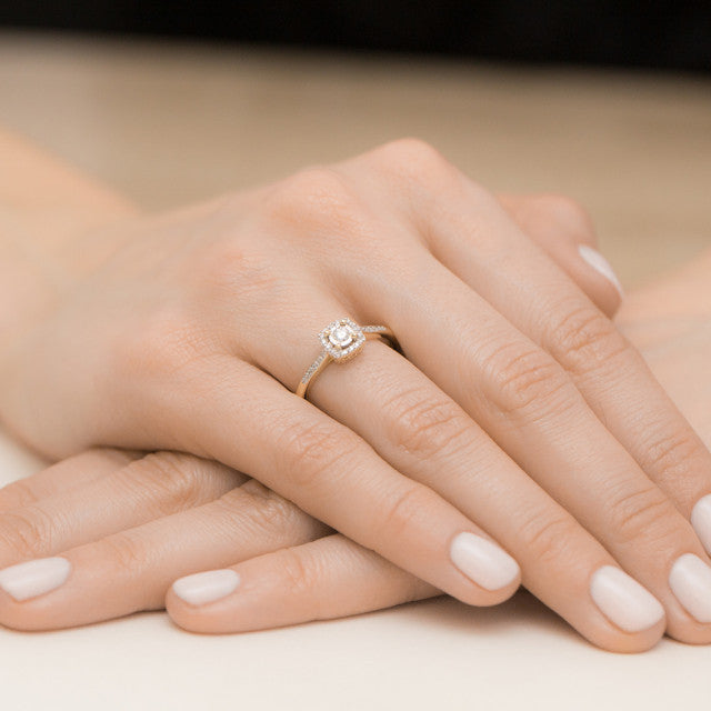 Inel Aur 14K cu Diamante Naturale 0.21 ct, imaginea 7 din 11