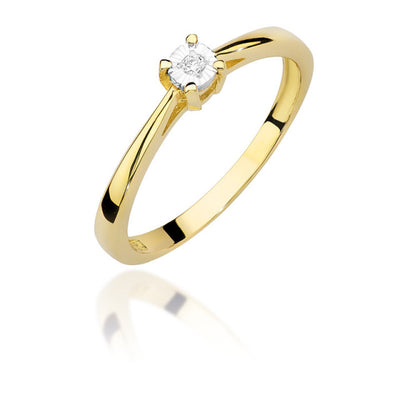 Inel Aur 14K cu Diamant Natural 0.02 ct
