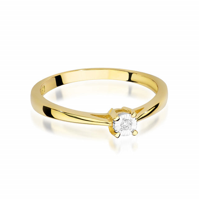 Inel Aur 14K cu Diamant Natural 0.02 ct, imaginea 2 din 10