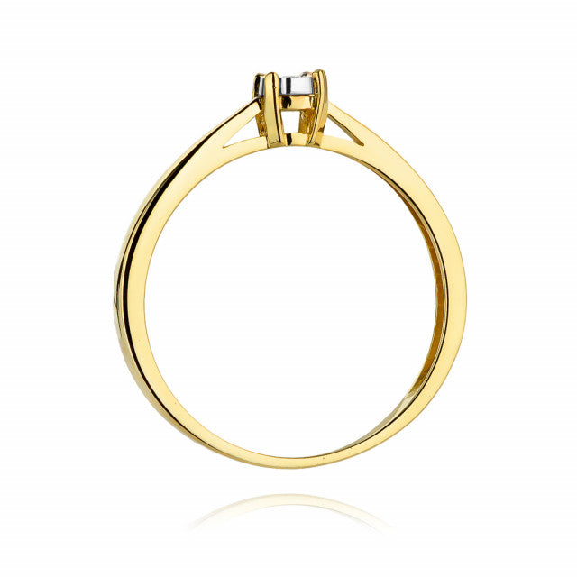 Inel Aur 14K cu Diamant Natural 0.02 ct, imaginea 3 din 10