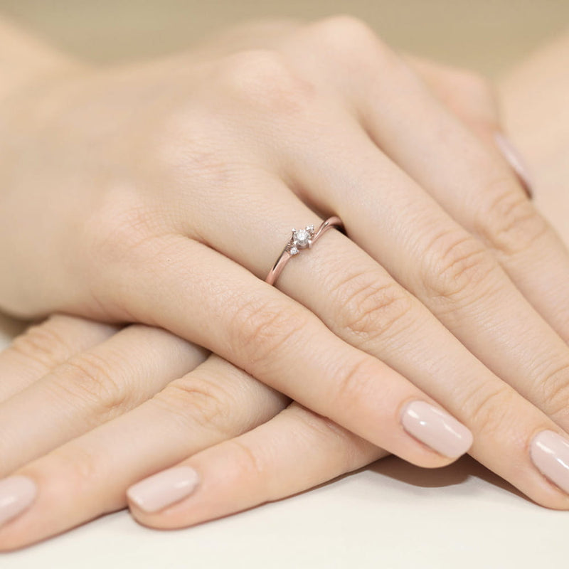 Inel Aur 14K cu Diamante Naturale 0.12 ct, imaginea 11 din 11