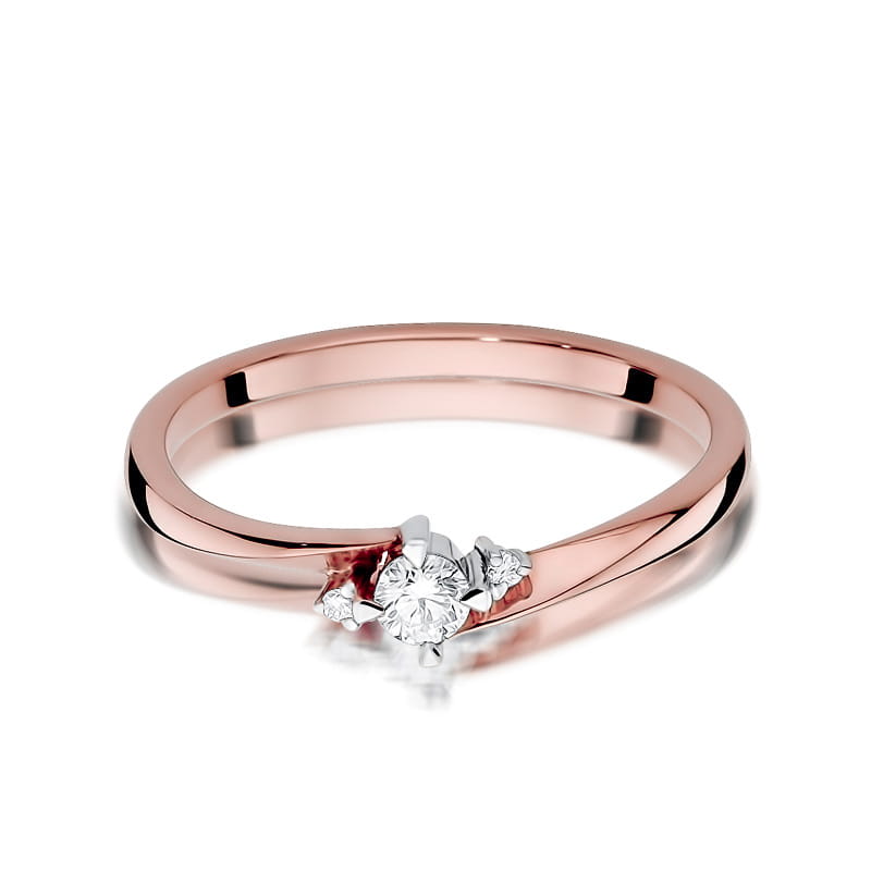 Inel Aur 14K cu Diamante Naturale 0.12 ct, imaginea 9 din 11
