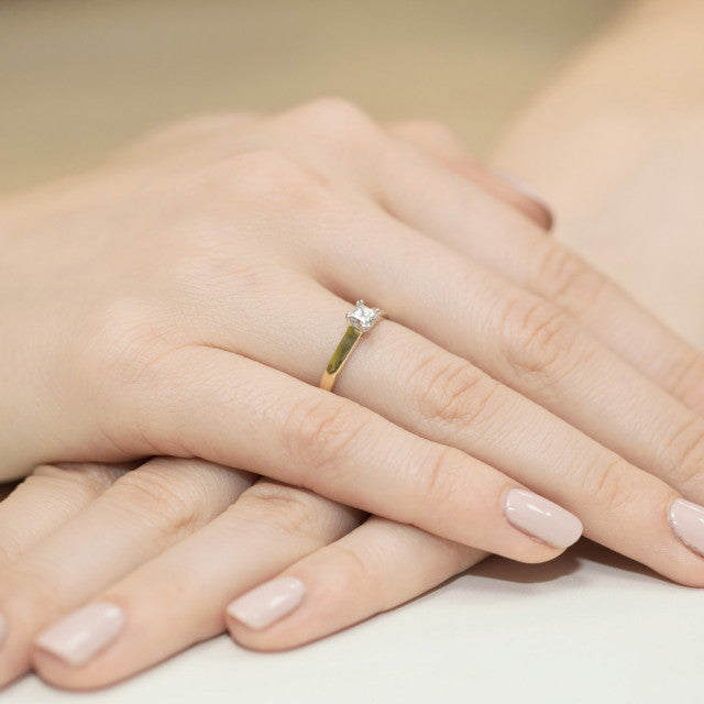 Inel Aur 14K cu Diamant Natural 0.30 ct, imaginea 7 din 11