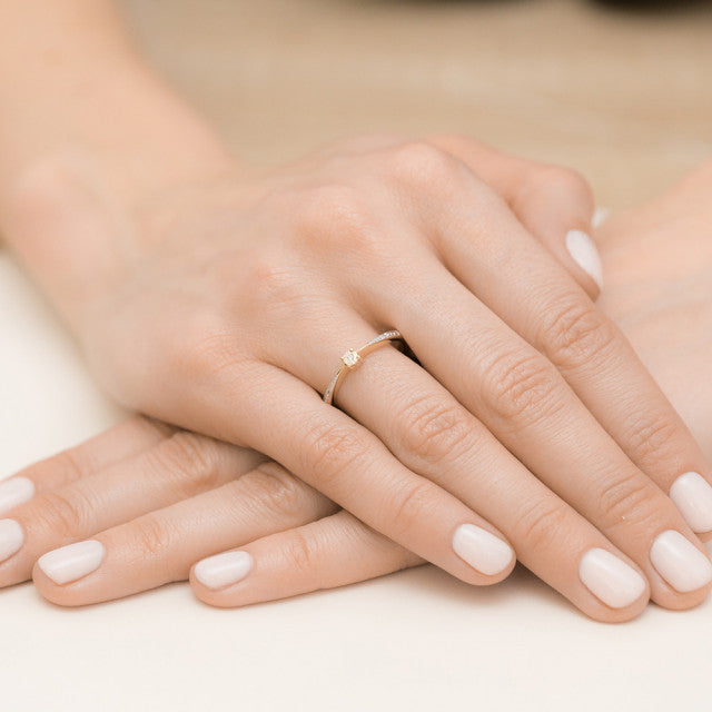 Inel Aur 14K cu Diamante Naturale 0.02 ct, imaginea 7 din 11