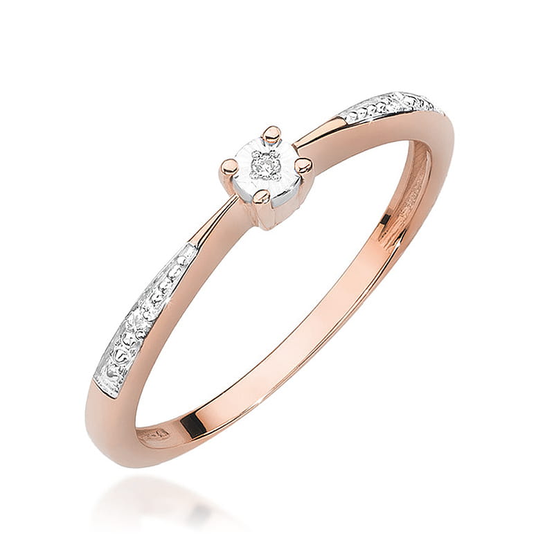 Inel Aur 14K cu Diamante Naturale 0.02 ct, imaginea 8 din 11