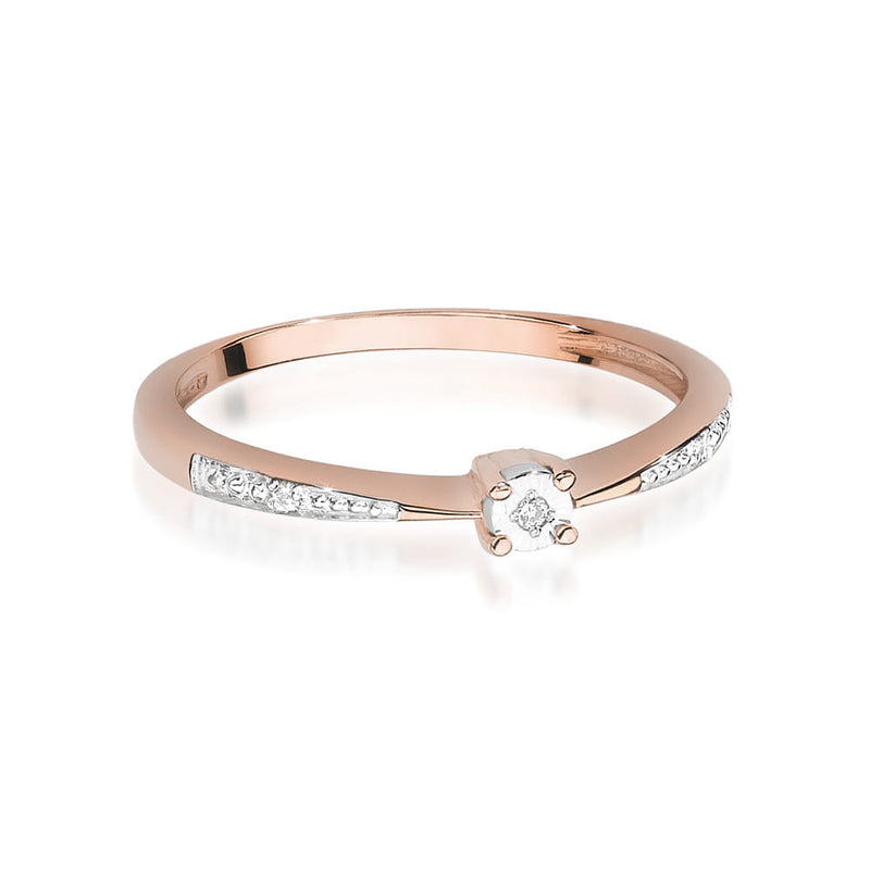 Inel Aur 14K cu Diamante Naturale 0.02 ct, imaginea 9 din 11