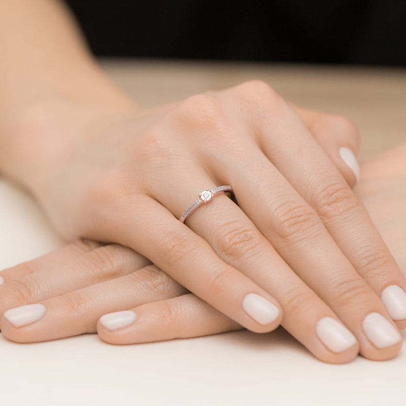 Inel Aur 14K cu Diamante Naturale 0.07 ct, imaginea 11 din 11