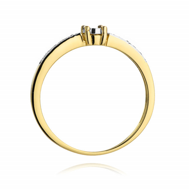 Inel Aur 14K cu Diamante Naturale 0.07 ct, imaginea 3 din 11