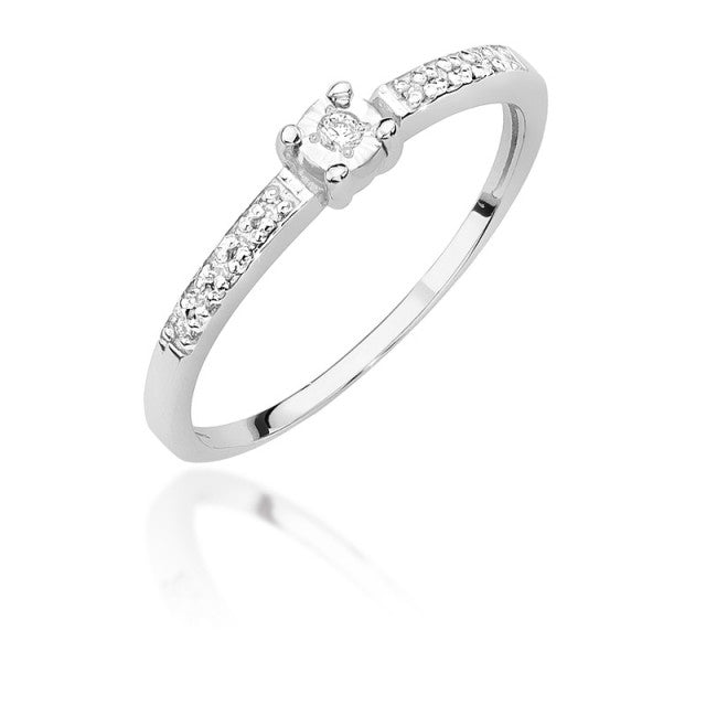 Inel Aur 14K cu Diamante Naturale 0.07 ct, imaginea 4 din 11