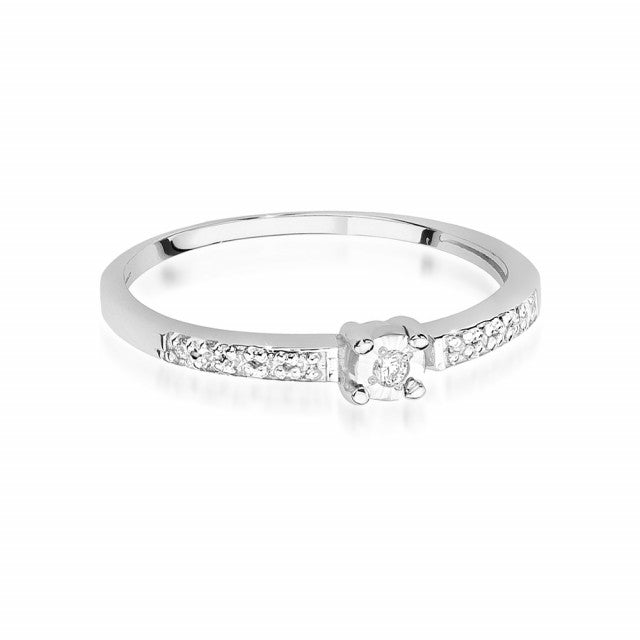 Inel Aur 14K cu Diamante Naturale 0.07 ct, imaginea 5 din 11
