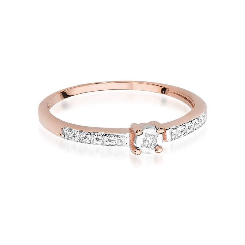 Inel Aur 14K cu Diamante Naturale 0.07 ct, imaginea 9 din 11