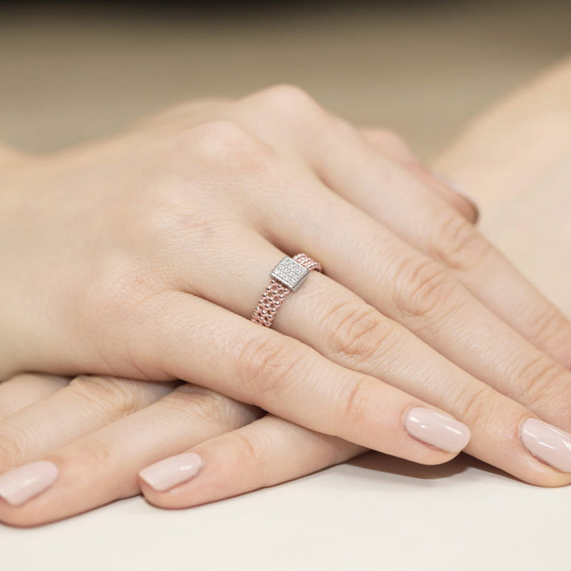 Inel Aur 14K cu Diamante Naturale 0.08 ct, imaginea 11 din 11