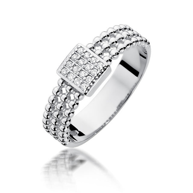 Inel Aur 14K cu Diamante Naturale 0.08 ct, imaginea 4 din 11