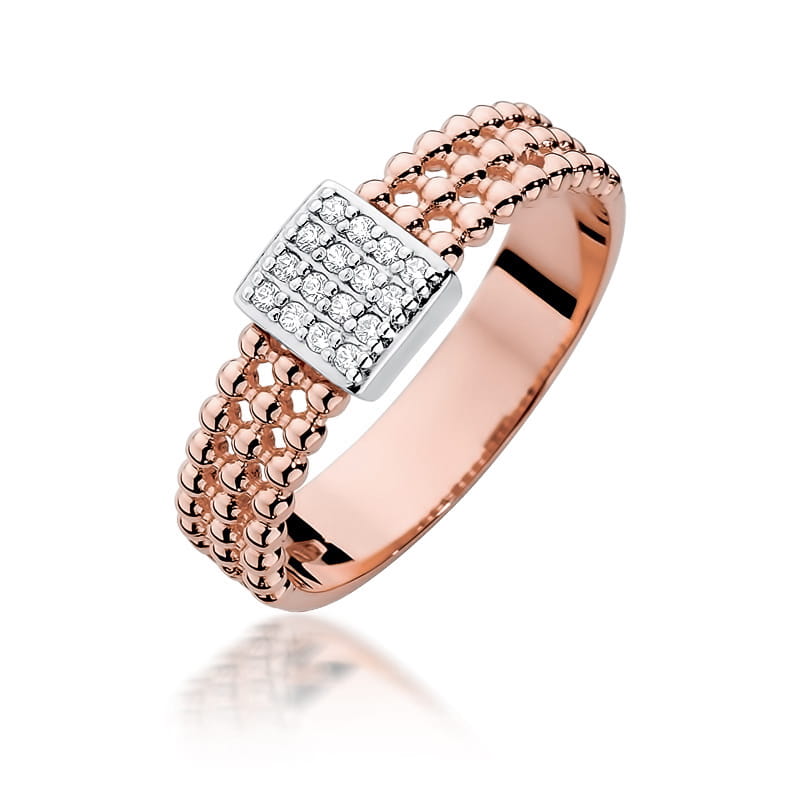 Inel Aur 14K cu Diamante Naturale 0.08 ct, imaginea 8 din 11