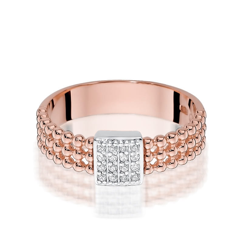 Inel Aur 14K cu Diamante Naturale 0.08 ct, imaginea 9 din 11