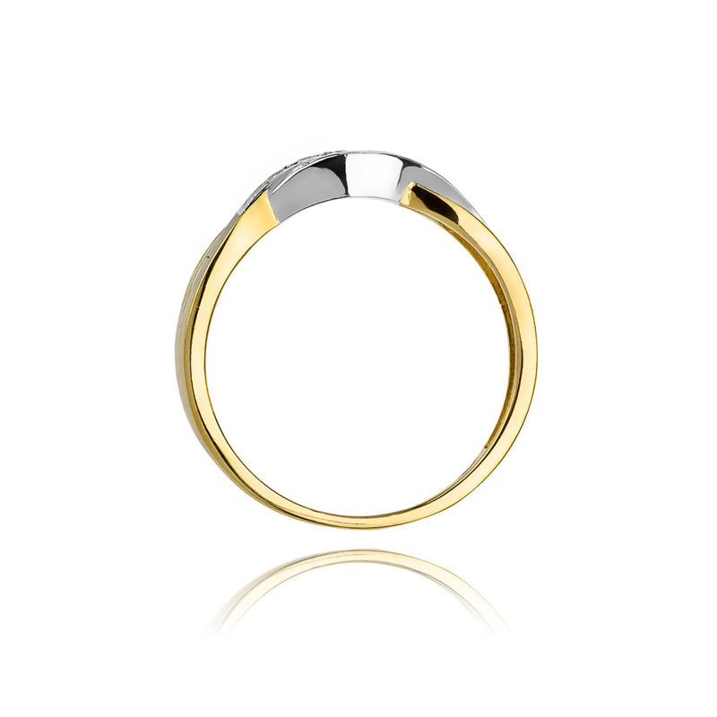 Inel Aur 14K cu Diamante Naturale 0.10 ct, imaginea 3 din 11