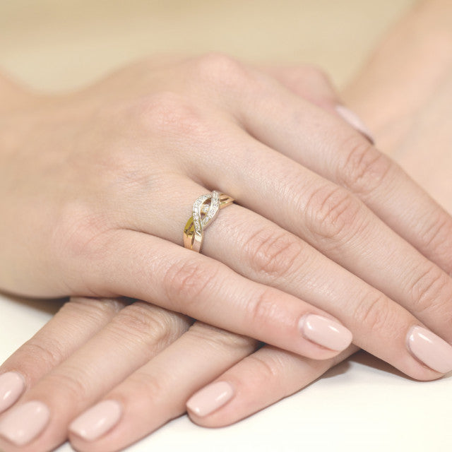 Inel Aur 14K cu Diamante Naturale 0.10 ct, imaginea 7 din 11