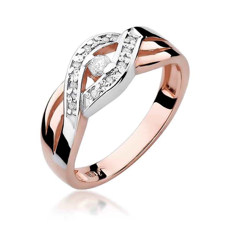 Inel Aur 14K cu Diamante Naturale 0.10 ct, imaginea 8 din 11
