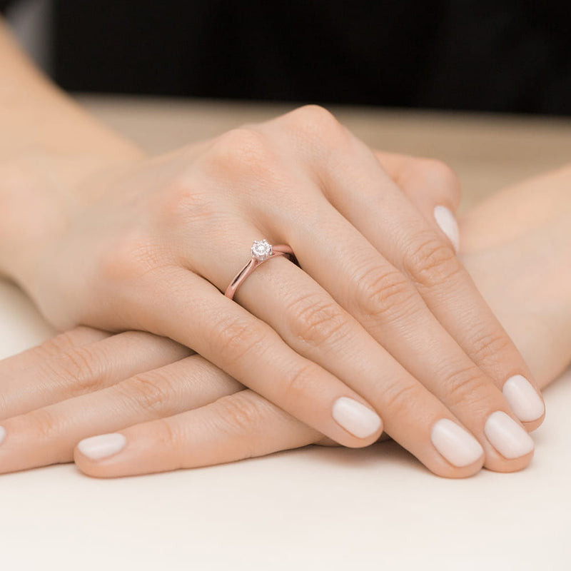 Inel Aur 14K cu Diamant Natural 0.08 ct, imaginea 11 din 11