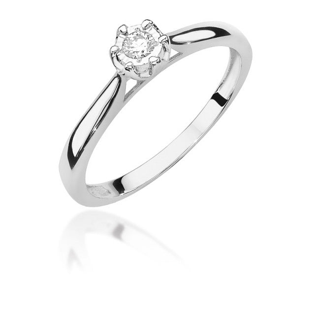 Inel Aur 14K cu Diamant Natural 0.08 ct, imaginea 4 din 11