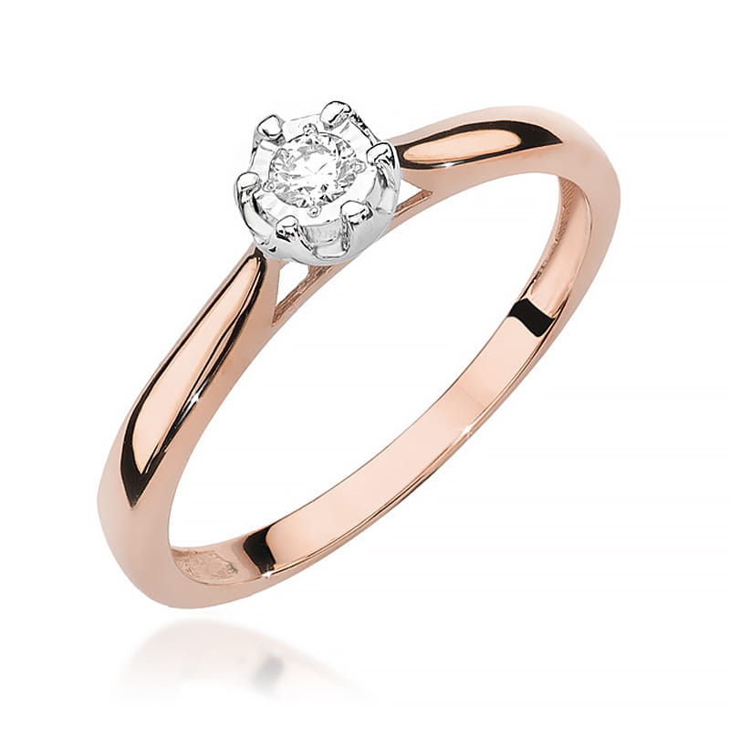 Inel Aur 14K cu Diamant Natural 0.08 ct, imaginea 8 din 11