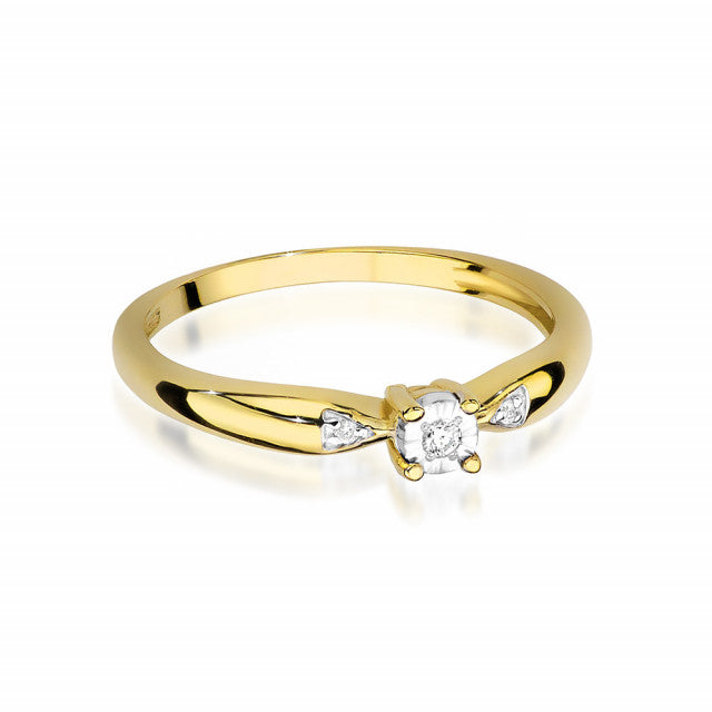 Inel Aur 14K cu Diamante Naturale 0.03 ct, imaginea 2 din 11