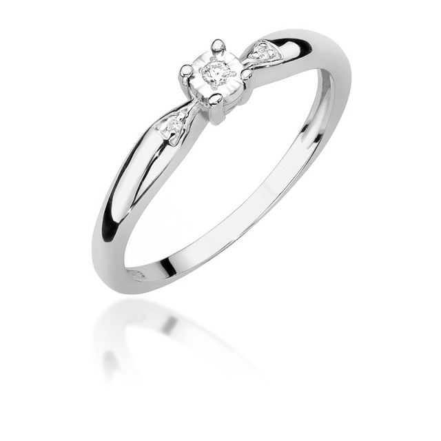 Inel Aur 14K cu Diamante Naturale 0.03 ct, imaginea 4 din 11