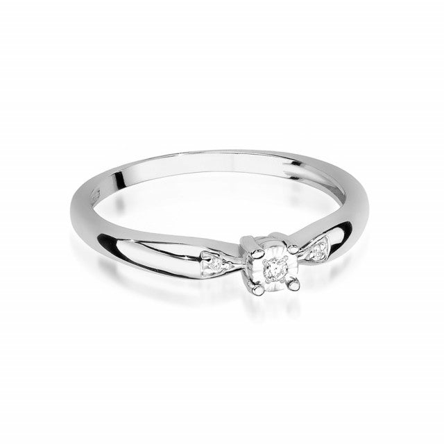 Inel Aur 14K cu Diamante Naturale 0.03 ct, imaginea 5 din 11