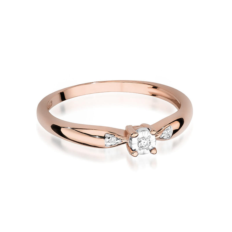 Inel Aur 14K cu Diamante Naturale 0.03 ct, imaginea 9 din 11