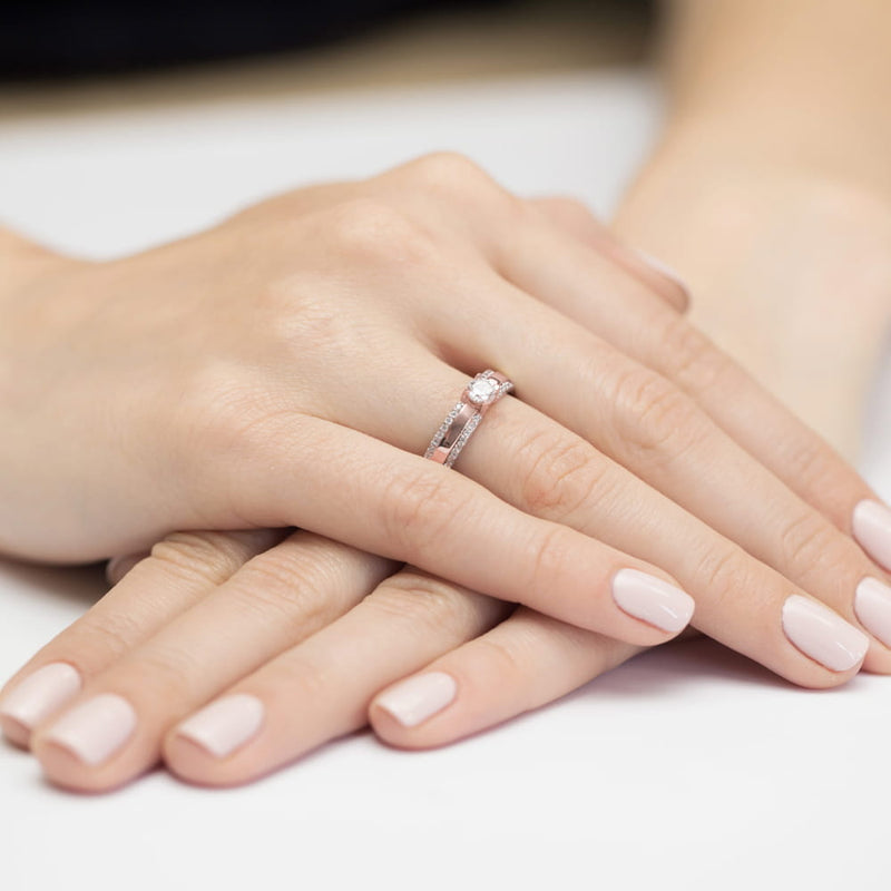 Inel Aur 14K cu Diamante Naturale 0.45 ct, imaginea 8 din 12