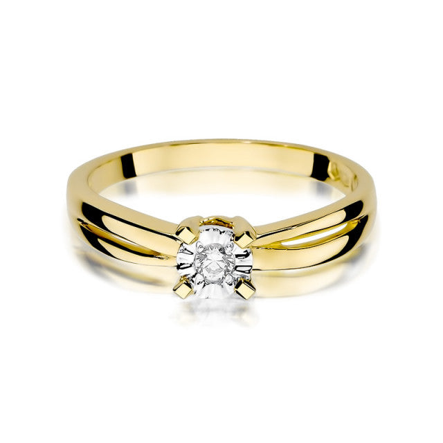 Inel Aur 14K cu Diamant Natural 0.08 ct, imaginea 2 din 11