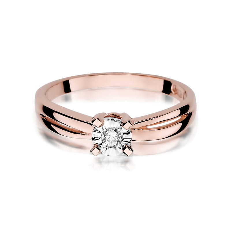 Inel Aur 14K cu Diamant Natural 0.08 ct, imaginea 9 din 11