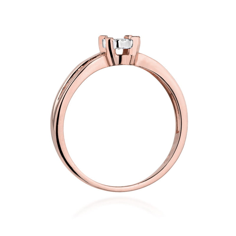 Inel Aur 14K cu Diamant Natural 0.08 ct, imaginea 10 din 11