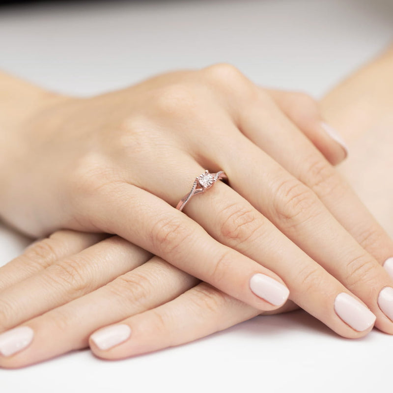 Inel Aur 14K cu Diamant Natural 0.08 ct, imaginea 11 din 11