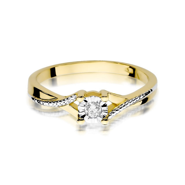 Inel Aur 14K cu Diamant Natural 0.08 ct, imaginea 2 din 11